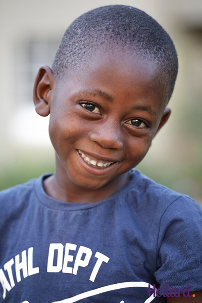 Portrait of Godfried smiling