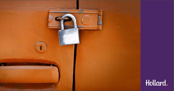 A lock on a vehicle door