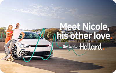 Hollard Car Insurance customer leaning against his insured car with his wife